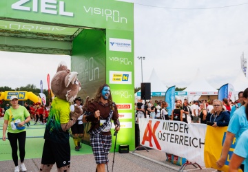 Einer unserer Walker beim Zieleinlauf
