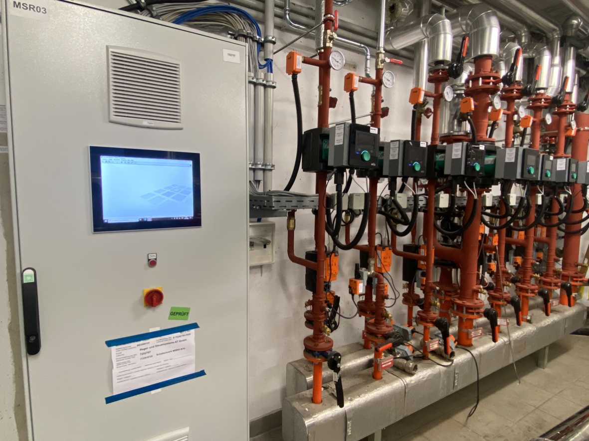 Verteiler im Bauteil 0 - neu umgebaut und mit Belimo-Komponenten ausgestattet