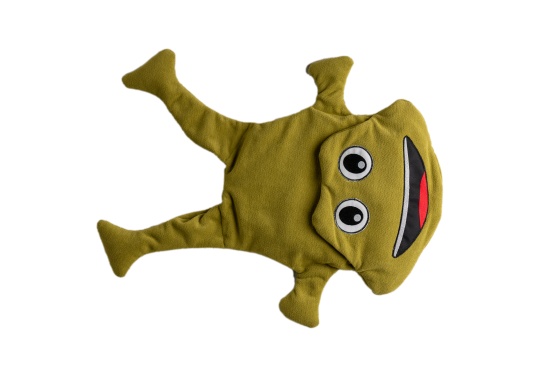 Produktfoto des Gewichtskissen HOPPS - ein gr&uuml;ner, lachender Frosch