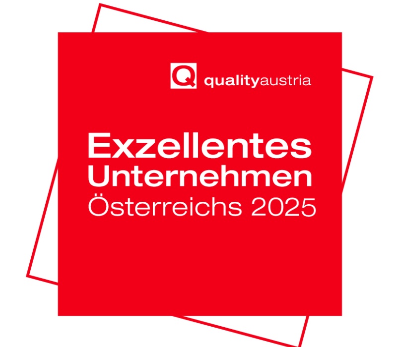 Logo: Quality Austria Exzellentes Unternehmen Österreichs 2025