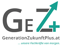 Logo: GEZ+ GenerationZukunftPlus.at ...unsere Fachkräfte von morgen.